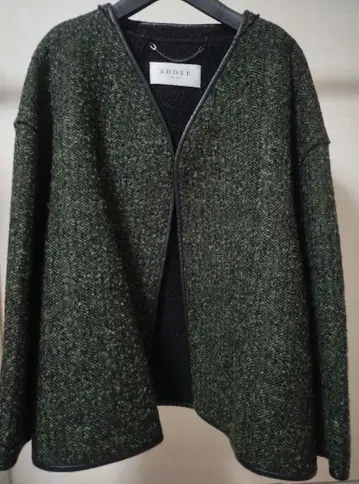 ADORE 다크 그린 트위드 아우터 38