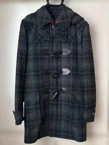 폴스미스 더플 코트 M 체크 그레이