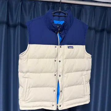 patagonia 다운 베스트 L 네이비/베이지