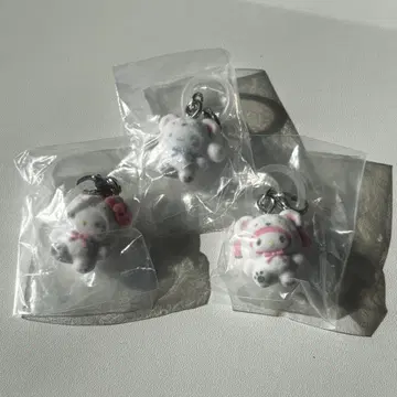 산리오 복슬복슬 스노우 메지루시 액세서리 마이멜로디 키티 시나몬