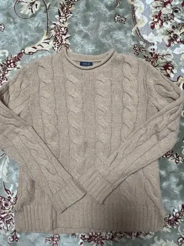 랄프 로렌 케이블 스웨터 베이지 S