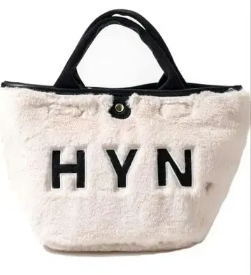 HYN 아이보리 에코 퍼 토트백