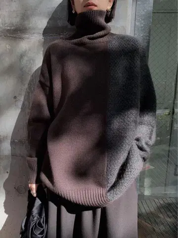 RIM.ARK [ Combination knit tops ]