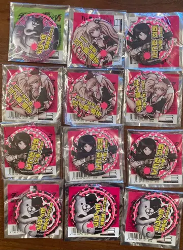 미사용 단간론파 피투성이 캔뱃지 에노시마 쥰코 센바 츠무기 모노쿠마 12