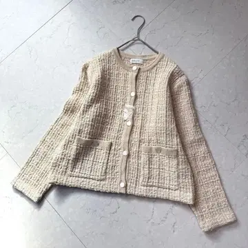 새상품 캐주얼도, 격식도 트위드 패턴 니트 자켓 북유럽 생활 잡화점