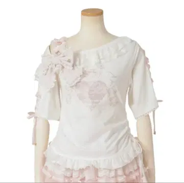 LIZLISA 원 숄더 프린트 T셔츠