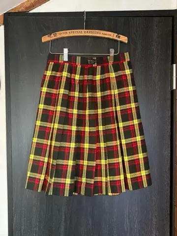 BEAMS HEART 플리츠 스커트 사이즈 1 체크 무늬