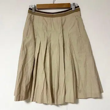 SEIZE 무릎 아래 기장 플레어 스커트 [ M ] 코튼 린넨 혼방 안감