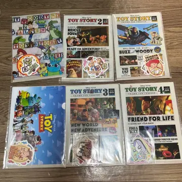 토이스토리 제일복권 30주년 클리어 파일 스티커 6종 세트