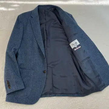 파파스 PAPAS 제냐 울 캐시미어 자켓 블루 계열 L