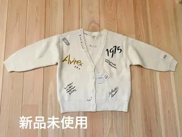 새상품 AVIREX 손글씨 디자인 자수 가디건