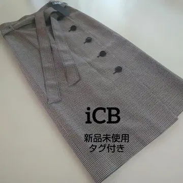 미사용 새상품 iCB 가을/겨울 격자 무늬 타이트 스커트 XS