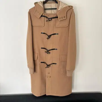 SCYE BASICS 베이지 더플 코트 울 혼방 소매 뒷면 카프라