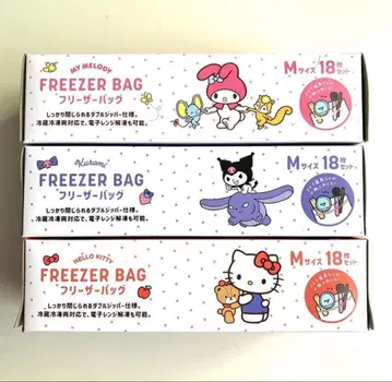 미사용 새상품 키티 쿠로미 지퍼락 마이멜로디 지퍼락