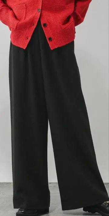 글로벌 워크 따뜻한 릴랙스 와이드 팬츠 L