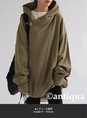 antiqua 풀 집업 후드 부착 후드티