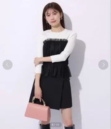 새상품급 Apuweiser-riche 아푸와이저 리셰 튤 콤비 베어 니트