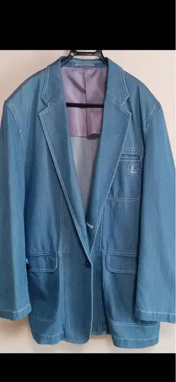 라이트 블루 블레이저 데님 자켓