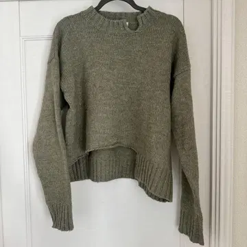 ok.soon damage design knit 카키