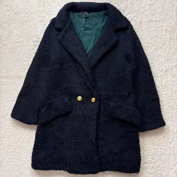 마크제이콥스 알파카 울 코트 네이비 골드 버튼