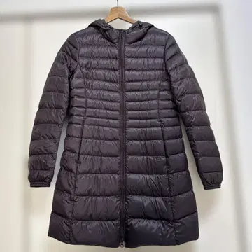 유니클로 울트라 라이트 다운 자켓 롱 팥색 브라운 M