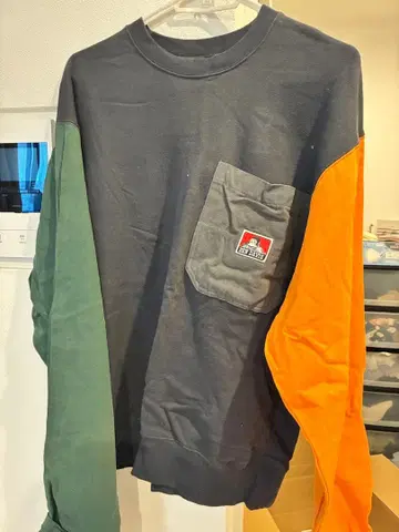 벤 데이비스 컬러 블록 긴팔 티셔츠 M