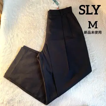 미사용 새상품 SLY 블랙 슬랙스 턱 M