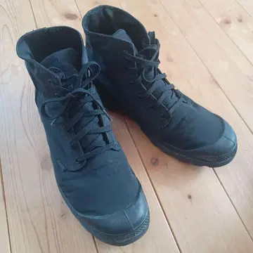 PALLADIUM 방수 블랙 하이컷 스니커즈