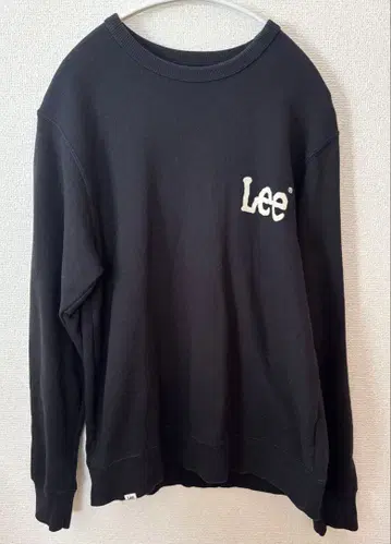 Lee 블랙 크루넥 맨투맨