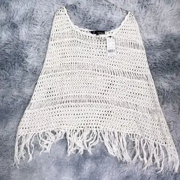 Decious [ 38 ] 크로셰 니트 판초 아이보리 여성용 봄/여름