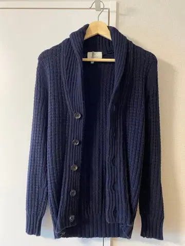 EDIFICE 네이비 리브 가디건