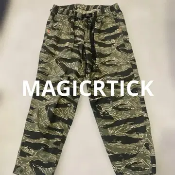 카모 패턴 허리밴딩 팬츠 타이거 카모