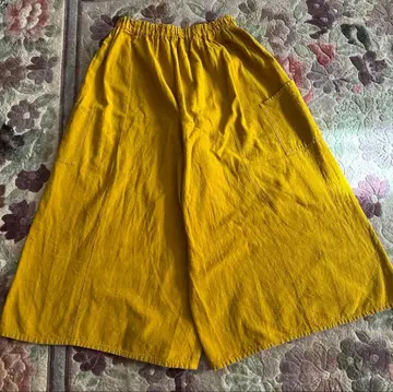 얀마 산업 아이즈 무명 겨자색 큐롯 총길이 77cm, 스톨 포함