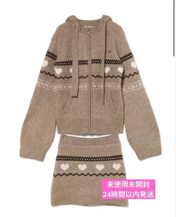 ANDMARY Heart 니트 세트 업