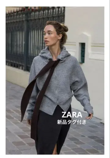 완판템 ZARA 대비 드로우 스트링 후디 S 미디엄 그레이