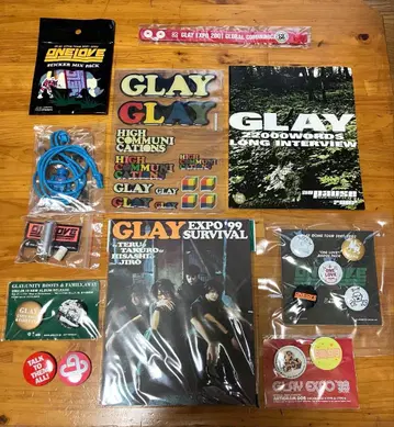 GLAY 굿즈 세트 배지 스티커 묶음 판매