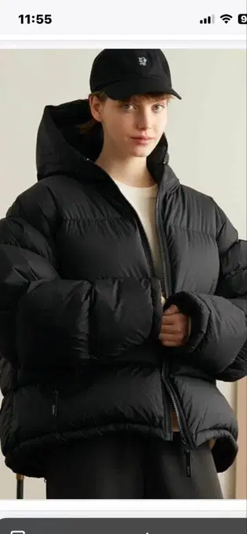 새상품 택 포함 Gymphlex 블랙 다운 자켓 BShop