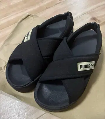 PUMA 푸마 샌들 블랙 통굽