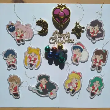[중고] 당시 물건 세일러문 크리스마스 트리 장식 세트 오너먼트