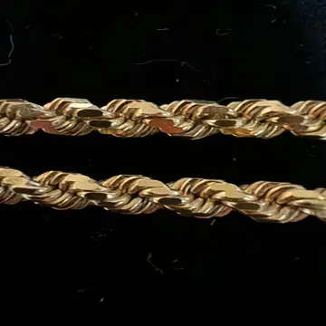 정가 31만 AVALANCHE 10K 골드 로프 목걸이 약 50cm