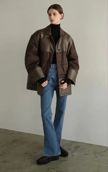 CLANE LEATHER SWITCHING OVER JACKET