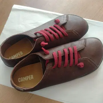 CAMPER 브라운 가죽 스니커즈