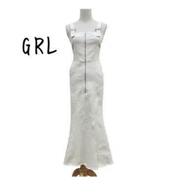GRL 그레일 슬리브리스 롱 원피스 화이트