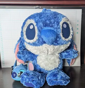 [스티치] 폭신폭신 봉제 인형 & 스트랩 포함 손전등