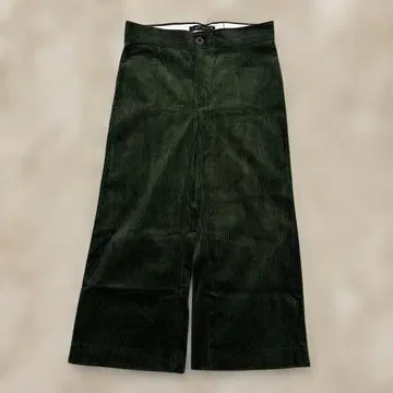 미사용 새상품? ZARA 짙은 녹색 M 와이드 스트레이트 코듀로이