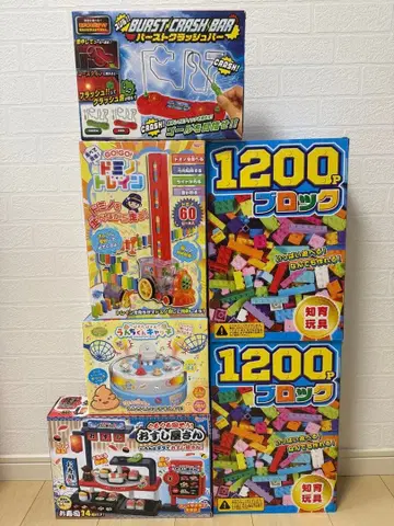 도미노 기차 블록 1200P x 2 버스트 크러쉬 바 초밥집