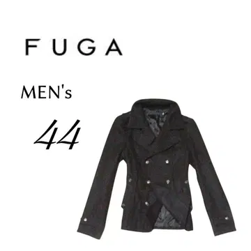 남성용 44 FUGA 후가 피 코트 블랙 컬러