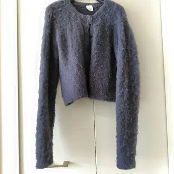 OUTDOOR PRODUCTS 샤기 니트 가디건 네이비