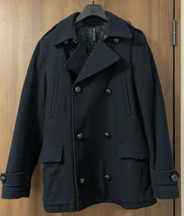 glamb 네이비 P 코트 울 혼방