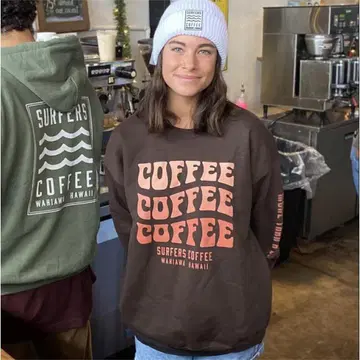 SURFERS COFFEE 니트 모자 화이트